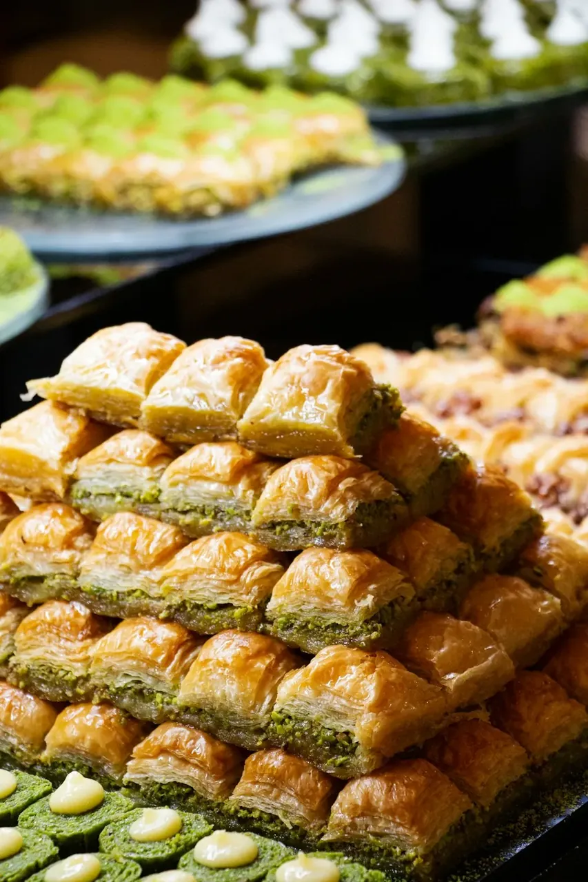 Baklava Frische Baklava mit Pistazien
